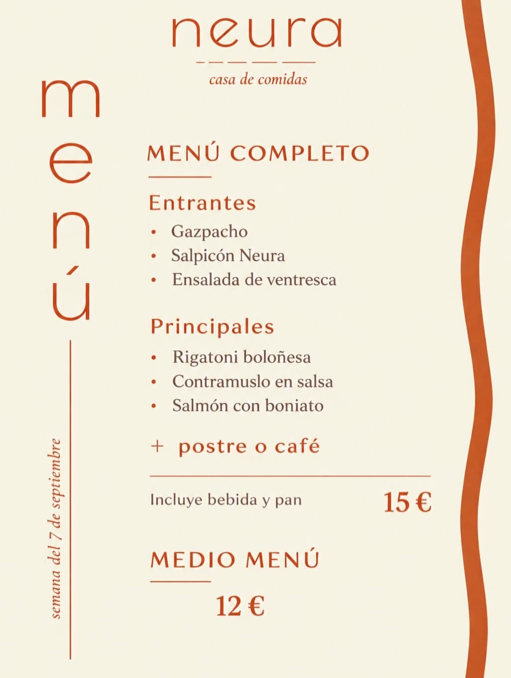 Menú de la semana